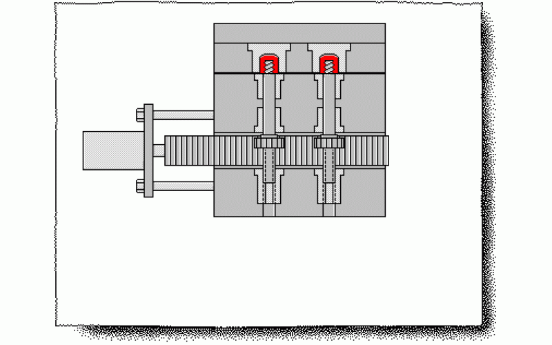 齒條脫螺紋機(jī)構(gòu)模具-深圳市模具廠整理提供