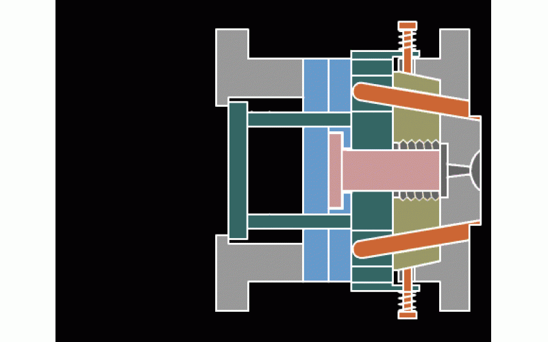 哈夫式脫螺紋加推板機(jī)構(gòu)頂出模具-深圳市模具廠整理提供