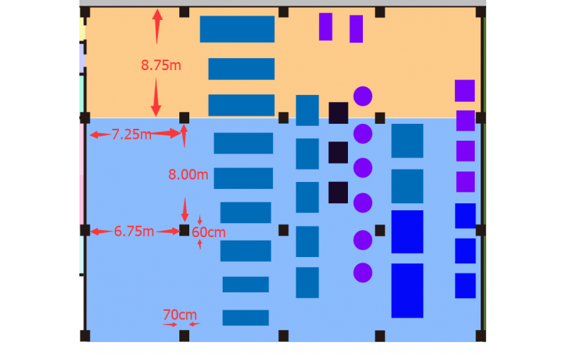 深模新工廠示意圖，設(shè)備多，空間少
